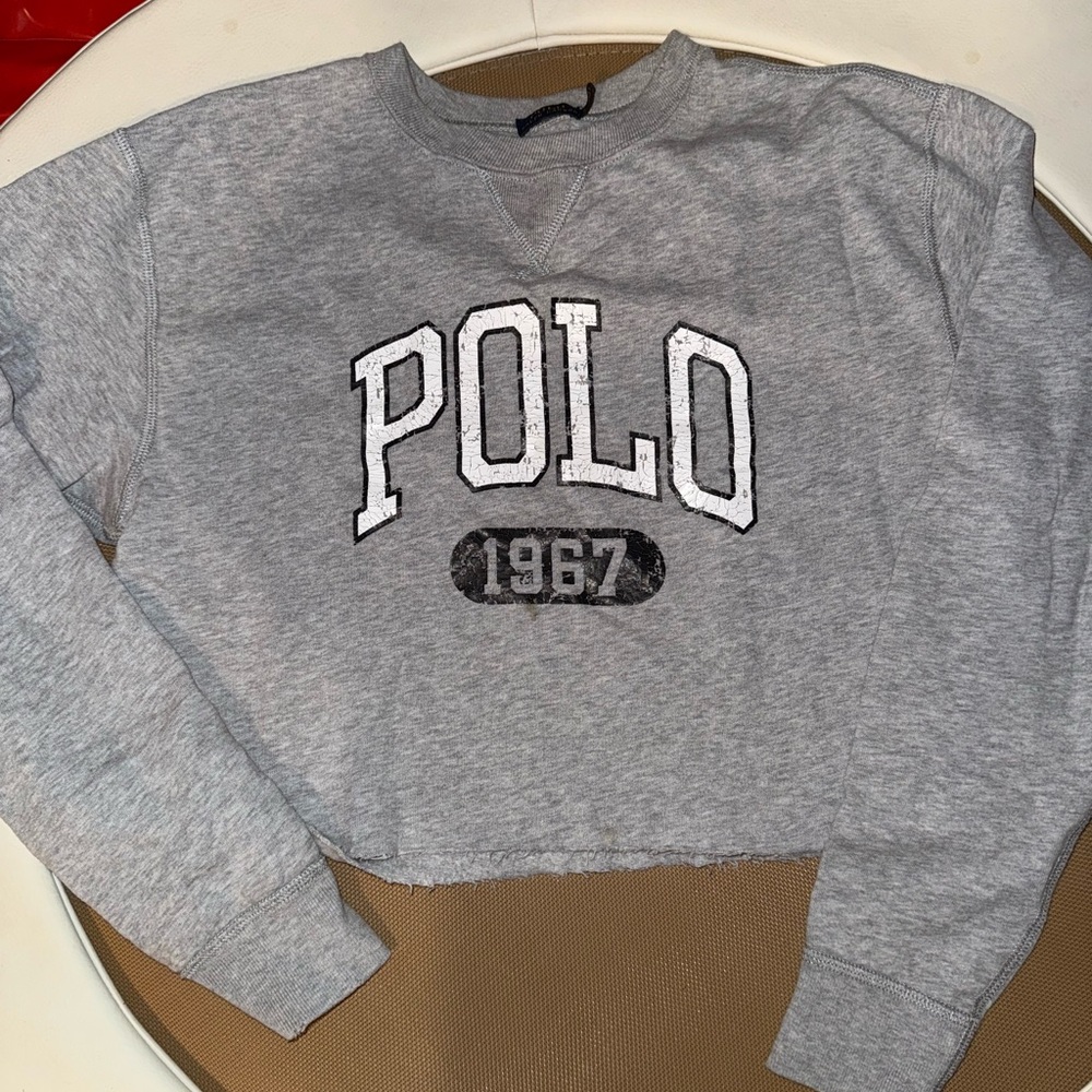 Ralph Lauren Women's Gray Polo 1967 Sweatshirt